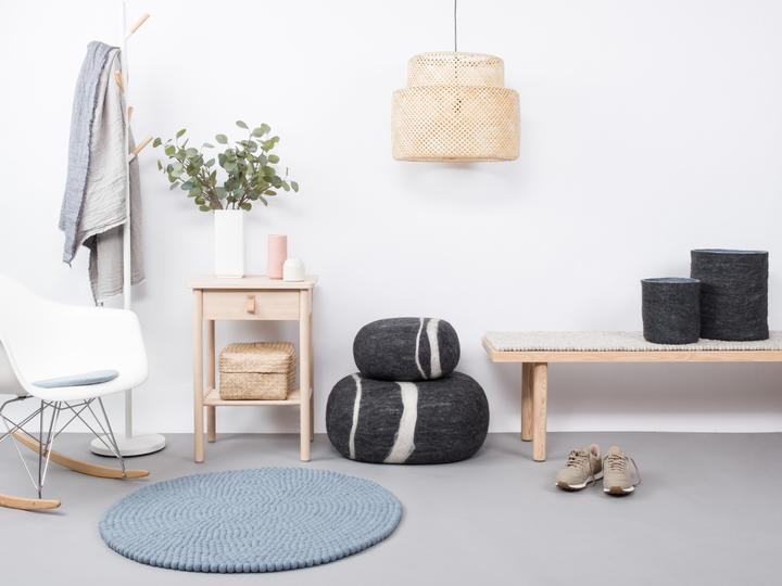 Produktbild Myfelt Mia Filzkugelteppich rund (140 x 140 cm)
