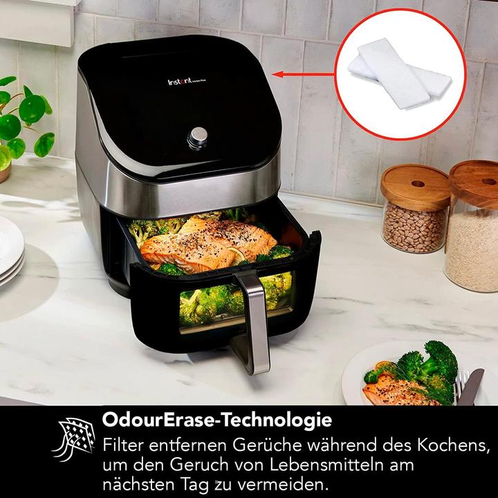 Image du produit Instant Vortex Plus ClearCook OdourErase RVS 5,7 litres (6 Qt) 6-en-1 airfryer frituren roosteren grillen