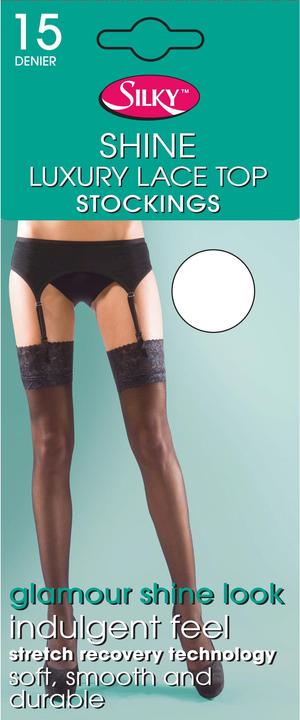 Immagine prodotto Silky Calze lucide con top in pizzo (M)