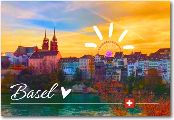Produktbild CreaDiva Fotomagnet Basel - Rheinufer Riesenrad