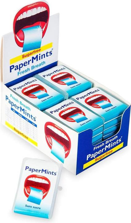 Papermints Cool Mint Strips Présentoir 24 pièces (357.49 ml, Vaporisateur buccal)