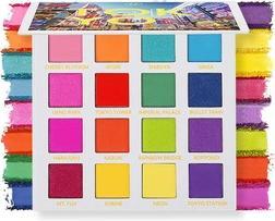 Actual product image NoName bh Cosmetics 16 Color Eyeshadow Palette Pressed Powder Trendy in Tokyo 4.2 oz