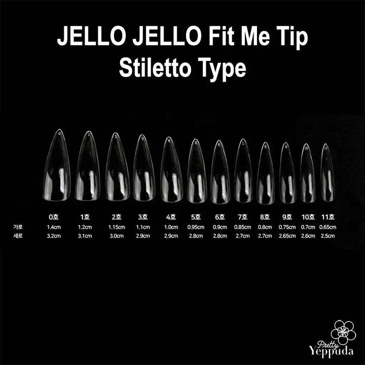 Jello Jello Fit Me Tip - Stiletto Type (Blanc)