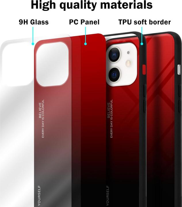 Productafbeelding Cadorabo TPU 2 kleuren glasdekking (Apple iPhone 12 mini)
