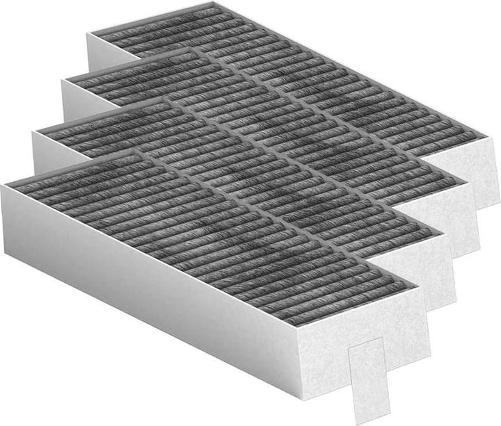 Purero Activated charcoal filter (set of 4) for Siemens cooker hood replaces Clean Air recirculation filter