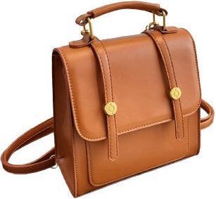 Only-Bags.Store Vegan Leder 3-Wege-Rucksack Satchel, Tan Rucksack Satchel, 3-Wege-Rucksack, Vegan Leder Rucksack