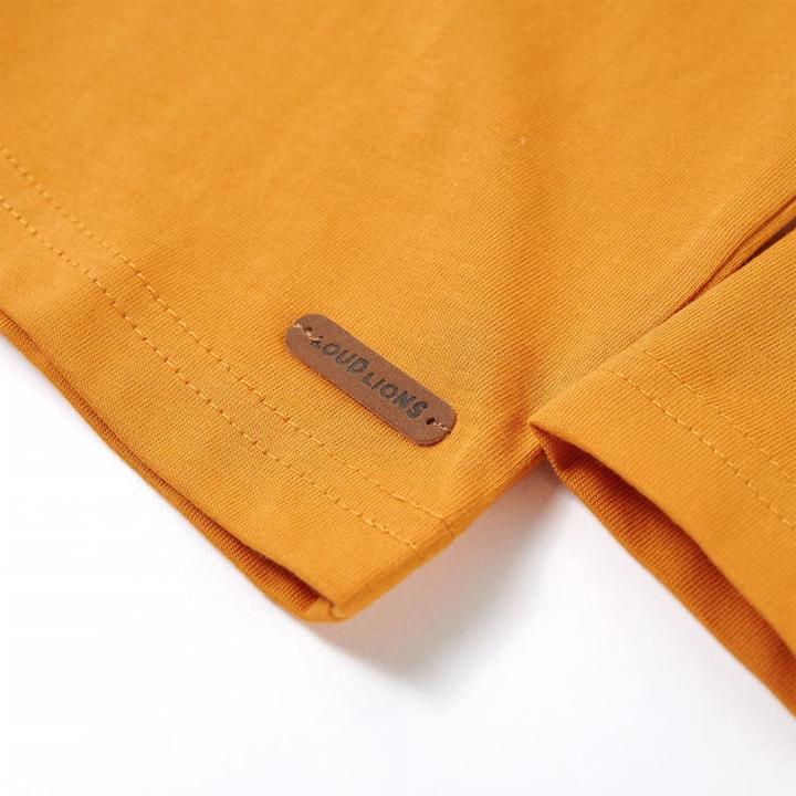 Immagine prodotto VidaXL Camicia da bambino a maniche lunghe ocra 104,Materiale: 100 (104)