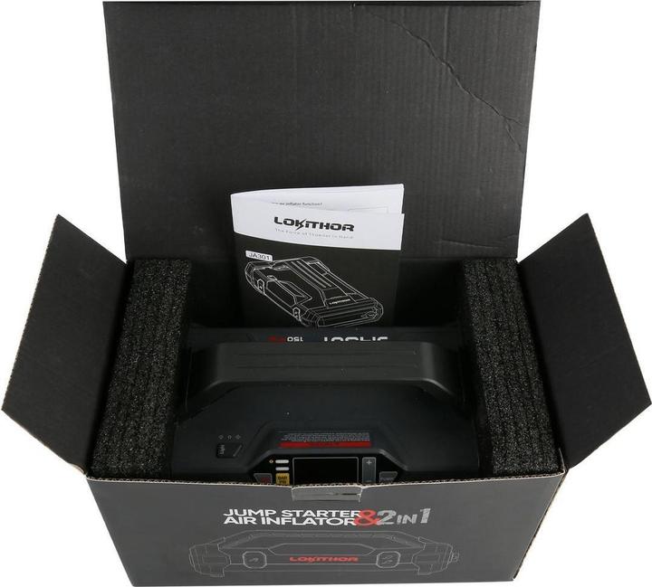 Actual product image Lokithor Jump starter and air pump (2000 A, 20000 mAh)