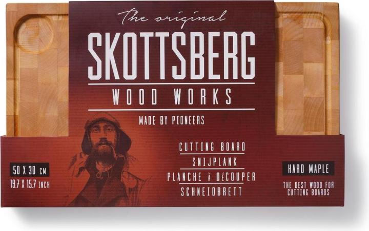 Produktbild Skottsberg Schneidbrett 50 x 30 x 4 cm, Ahorn Holz, Stirnholz