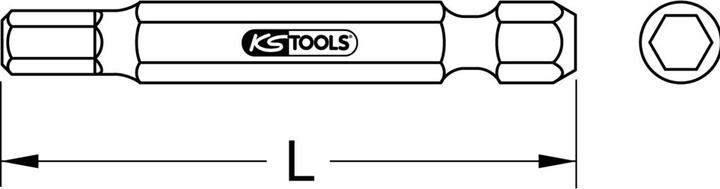 Produktbild KS Tools 1/4" Bit, Länge 75 mm (3 mm)