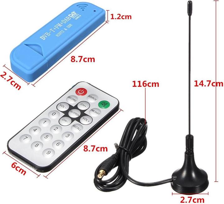 Image du produit JTI USB 2.0 Récepteur TV numérique DVB-T (USB 2.0, DAB, DVB-T, signal radio analogique)