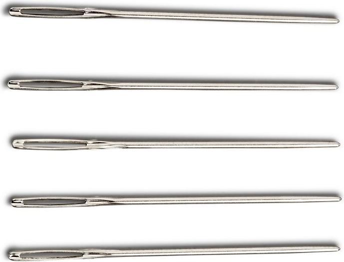 Produktbild Prym Nähnadel Taifun lang, silber Nr. 1, 1.00 x 48 mm, Köcher 25 Stk., Stahl