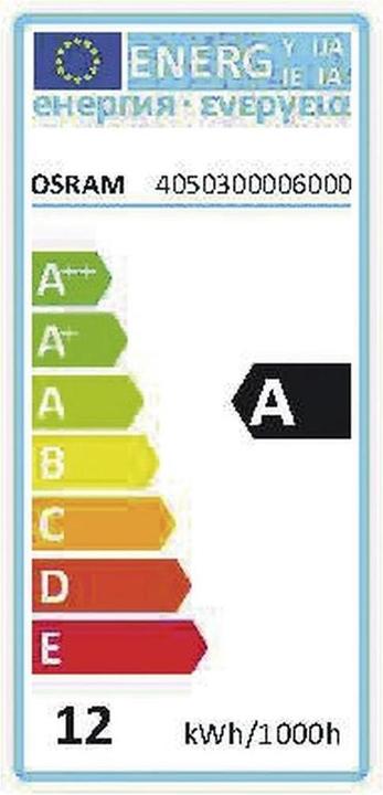 Label énergétique Osram Dulux (G23, 9 W, 600 lm, 1 x, G)