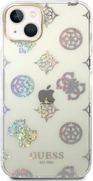 Produktbild Guess GUHCP14MHTPPTH iPhone 14 Plus 6,7" przezroczysty/transparent hard case Peony Glitter (Apple iPhone 14 Plus)