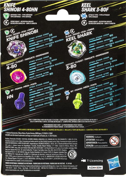 Actual product image Hasbro Bey Bbx Dual Pack Ast (Multilingual)