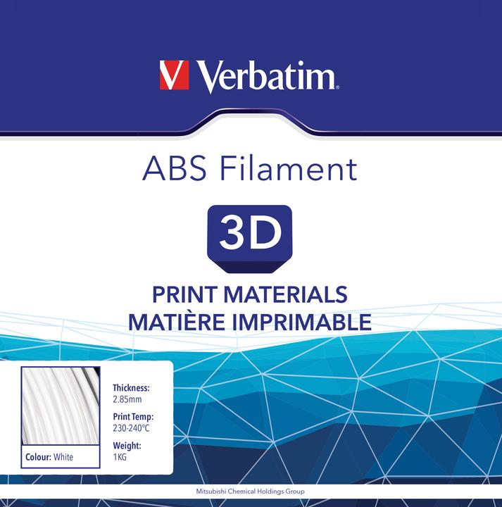 Actual product image Verbatim Filament (ABS, 2.85 mm, 1000 g, White)
