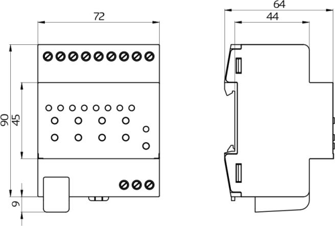 Actual product image BEG SBA4-230/10/H/KNX REG Series installation- (Shutter actuator)