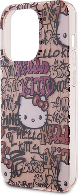 Produktbild Hello Kitty HKHCP15XHDGPTP iPhone 15 Pro Max 6.7" różowy/pink hardcase IML Tags Graffiti (Apple iPhone 15 Pro Max)