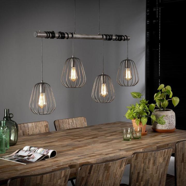 Actual product image famlights Madeleine in metal in silver 4xE27 (E27)