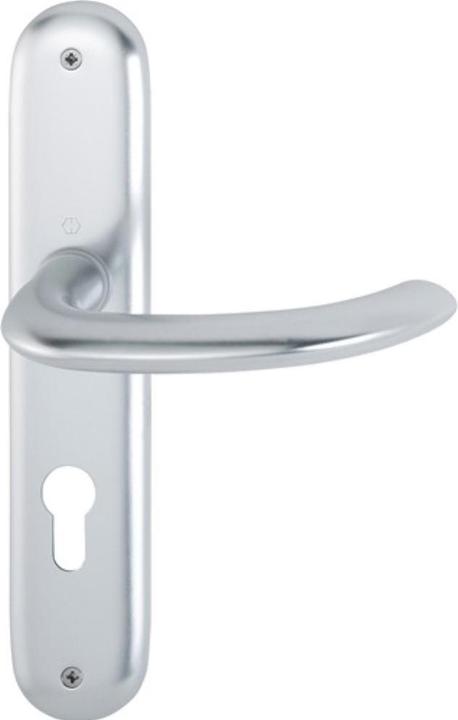 Hoppe Garniture à plaque longue Marseille 1138/273P Aluminium F1 PZ 72 mm DIN gauche / droite (Poignée de porte)