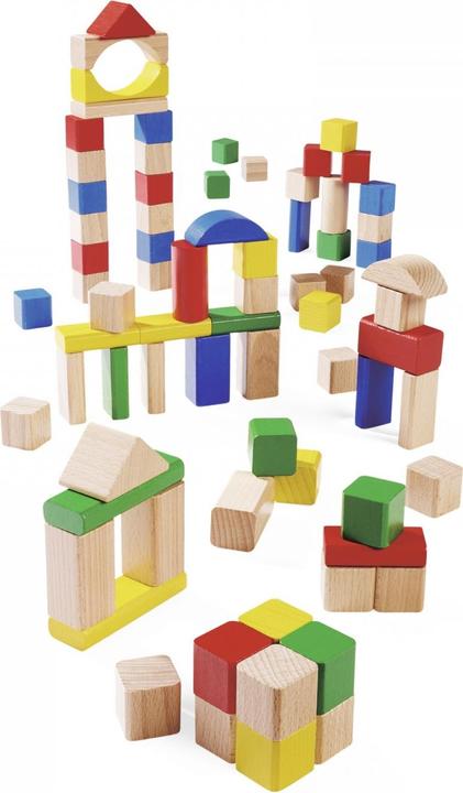 Eichhorn EH Blocs de construction en bois Coloré /Naturel