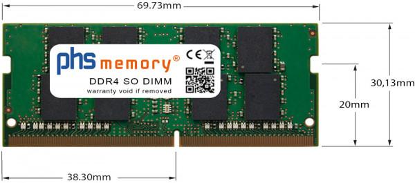 Produktbild PHS-memory 8GB RAM Speicher für Toshiba Satellite Pro A40-D-11M DDR4 SO DIMM 2400MHz (Toshiba Satellite Pro A40-D-11M, 1 x 8GB)