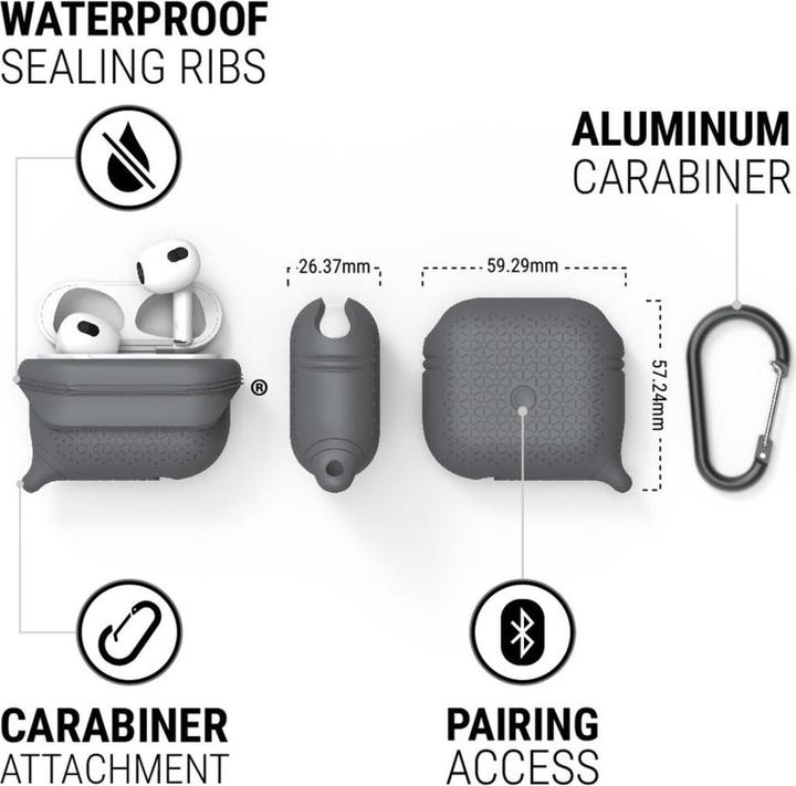 Actual product image Catalyst Vibe Case Apple Airpods (3rd Gen.) - Battleship Gray (Headphone bag)