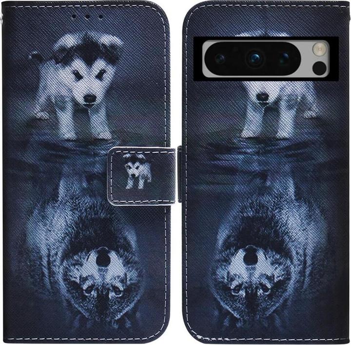 Produktbild Cover-Discount Google Pixel 8 Pro - Leder Etui Hülle Wolf (Google Pixel 8 Pro)