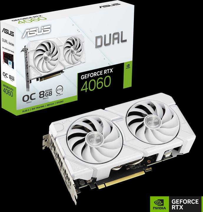 Actual product image ASUS Dual GeForce RTX 4060 EVO OC White (8 GB)