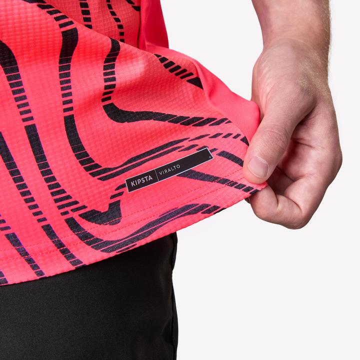 Actual product image Kipsta Damen/Herren Fussball Trikot kurzarm - VIRALTO Topo neonrosa/schwarz (L)