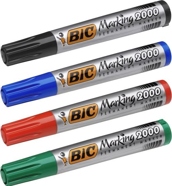 Produktbild Bic Marking 2000 ecolutions (Grün, Blau, Schwarz, Rot, 1.70 mm, 4 x)