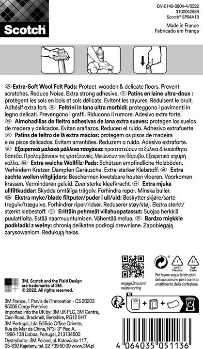 Actual product image Scotch Extra weiche Filzgleiter (Felt gliders, 16 Piece)