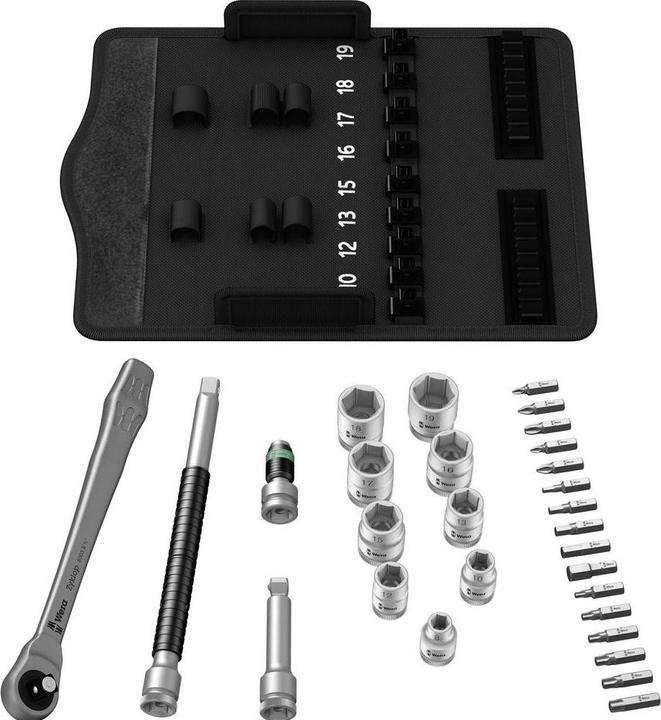 Actual product image Wera 8100 SB 7 Zyklop Metal Ratchet Set (19 mm, 8 mm, 10 mm, 14 mm, 18 mm, 11 mm, 12 mm, 17 mm, 15 mm, 13 mm, 9 mm, 16 mm)