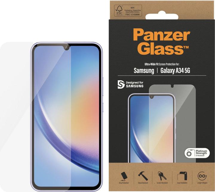 Productafbeelding PanzerGlass Back Cover Classic Fit Galaxy A34 5G Transparant (1 Stuk, Samsung Galaxy A34 5G)
