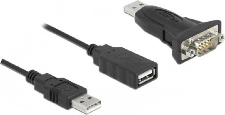 Produktbild Delock Adapter USB 2.0 Typ-A zu 1 x Seriell RS-232 D-Sub 9 Pin Stecker (0.80 m)