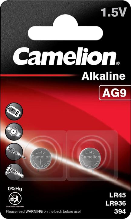 Produktbild Camelion Alkaline Knopfzellen LR45 (2 Stk., AG9/LR45/LR936/394, 60 mAh)