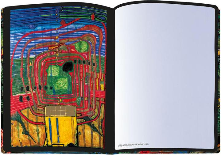 Produktbild Hundertwasser Notizbuch (Grüne Stadt) (154 x 112 mm, Harter Einband, Englisch, Französisch, Deutsch)