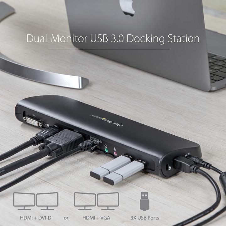 Produktbild StarTech Usb3sdockhdv (USB-B, 1 Ports)