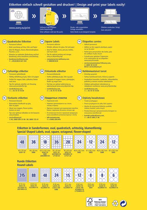 Image du produit Avery Étiquettes de code QR