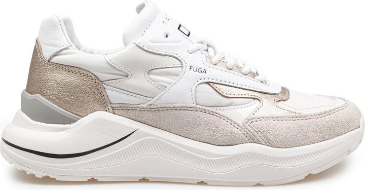 D.a.t.e. D.a.t.e fuga sneakers in nylon and suede color white/platinum (42)