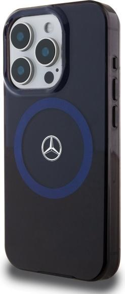 Actual product image Mercedes MEHMP16X23HBIKV iPhone 16 Pro Max 6.9" czarny niebieski/black blue hardcase MB Double La (Apple iPhone 16 Pro Max)