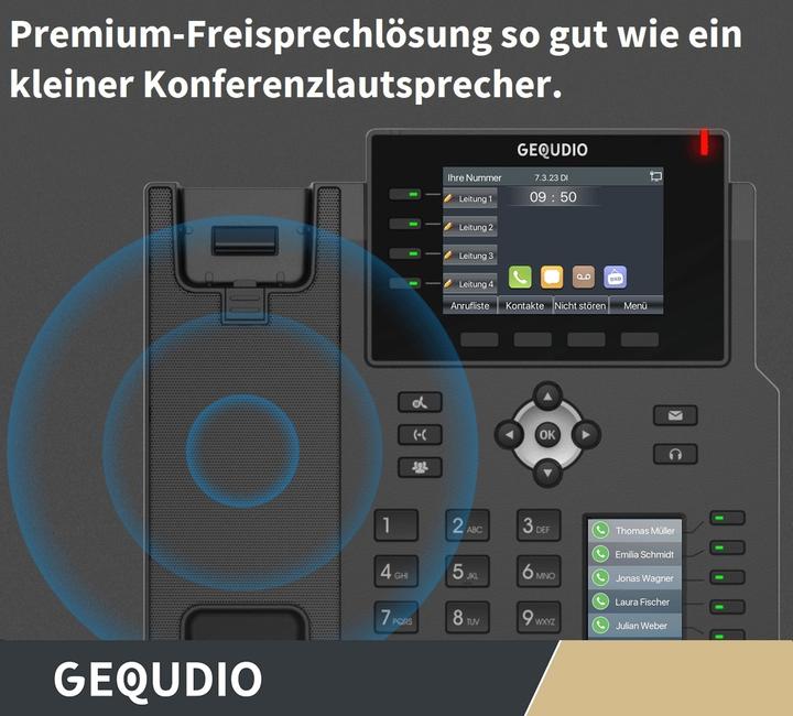 Produktbild Gequdio GX5+ IP-Telefon Set mit Netzteil & Headset