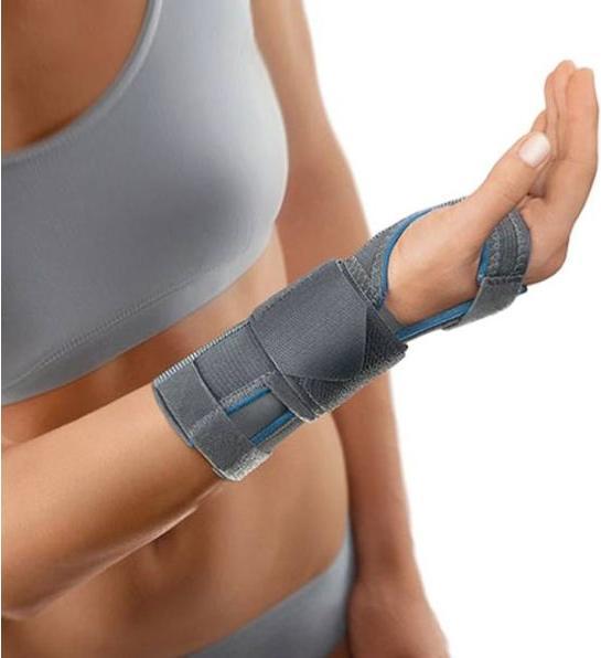Bort Medical Handgelenkstütze mit Alu-Schiene und Band rechts grau (M)