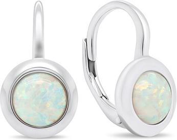 Brilio Silver - Fine silver earrings with synthetic opals EA376W