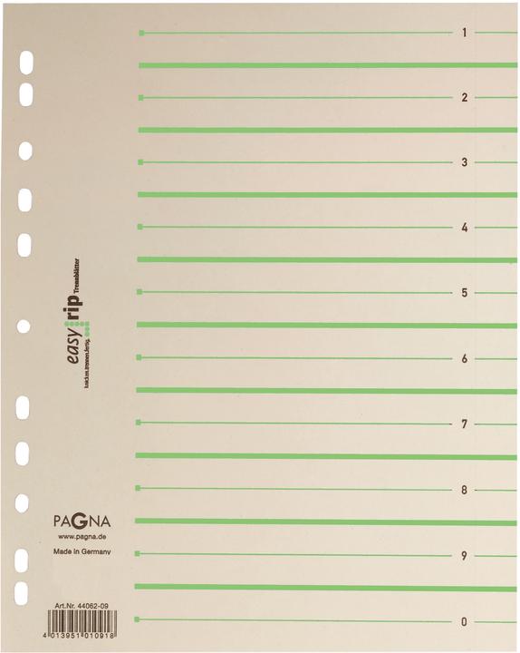 Nutritional values and ingredients Pagna Dividers Easy Rip 1-0 beige, 100 pcs.