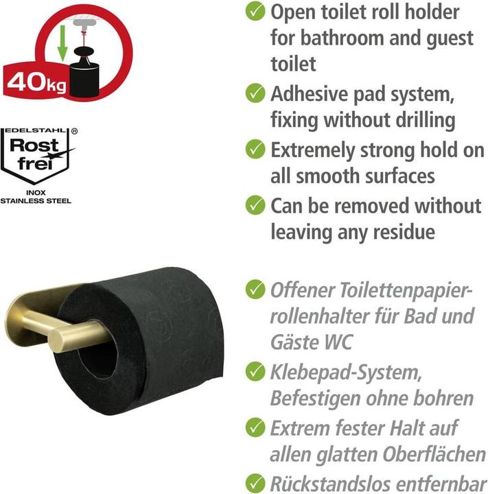 Actual product image Wenko Turbo-Loc toilet roll holder.