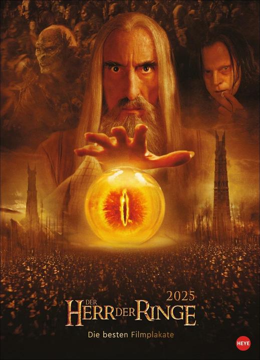 Actual product image Heye The Lord of the Rings Film Posters Edition Calendar 2025 (49 x 68 cm, Hardcover, German)