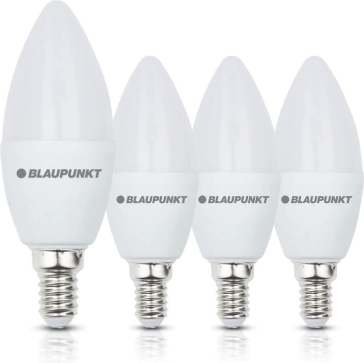 Produktbild Blaupunkt LED E14 Glühbirne - Kerze - 7W - Warmweiss 2700K - Led Lampen - 4-er Pack (E14, 7 W, 640 lm, 4 x, F)