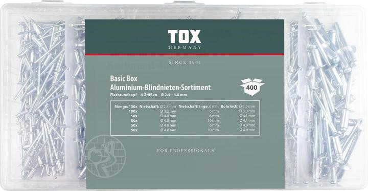 Actual product image Tox Basic Box Blind Rivets - Assortment 400 pcs.