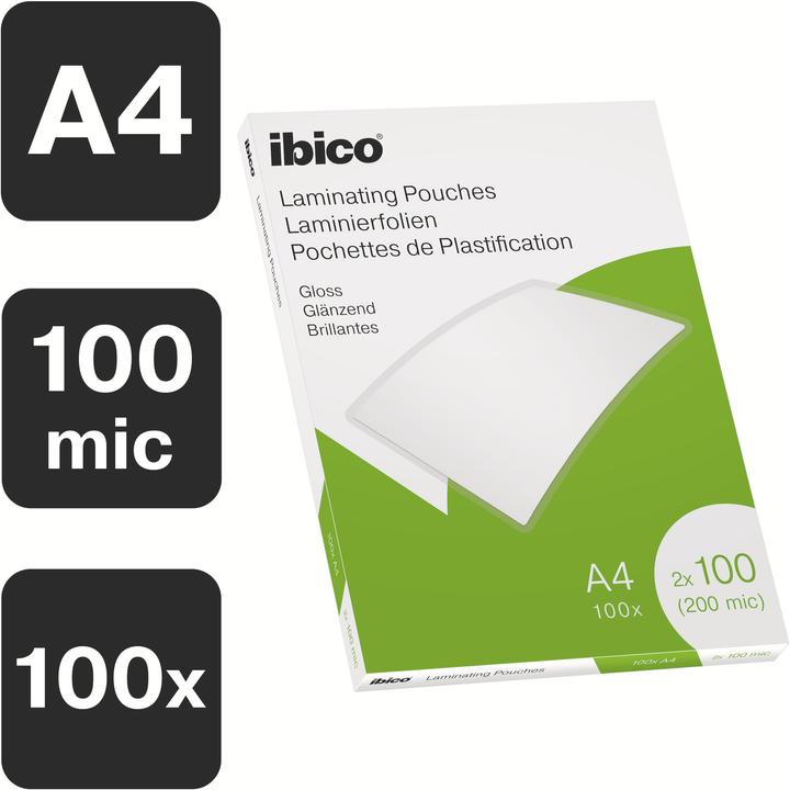 Immagine prodotto Ibico Foglio di laminazione (A4, 100 Pezzo/i, 100 µm)